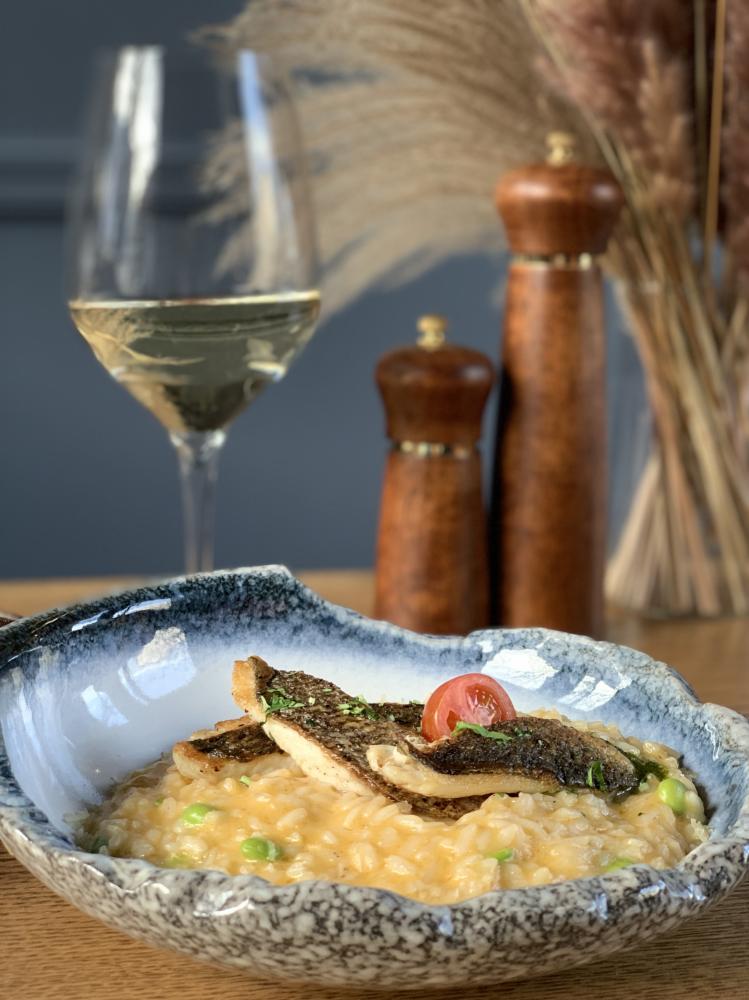 Risotto spigola e edamame